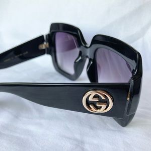 Gucci GG0053SN Oversized Black Sunglasses